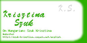 krisztina szuk business card